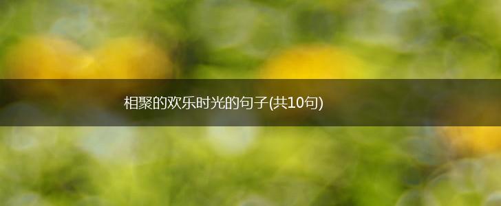 相聚的欢乐时光的句子(共10句),第1张