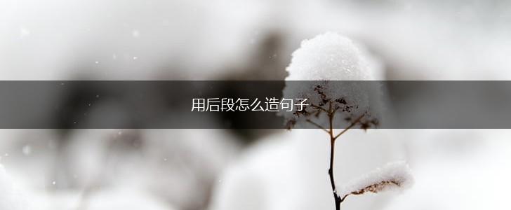 用后段怎么造句子,第1张
