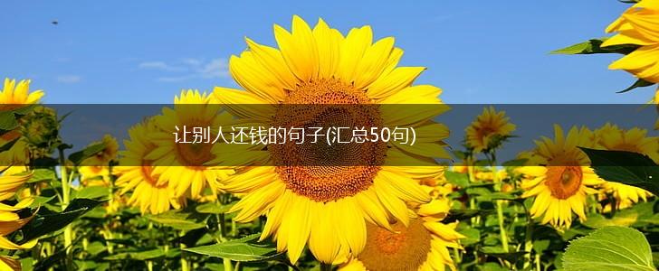 让别人还钱的句子(汇总50句),第1张