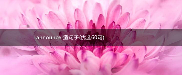 announcer造句子(优选60句),第1张