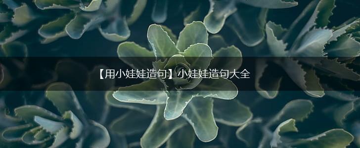 【用小娃娃造句】小娃娃造句大全,第1张