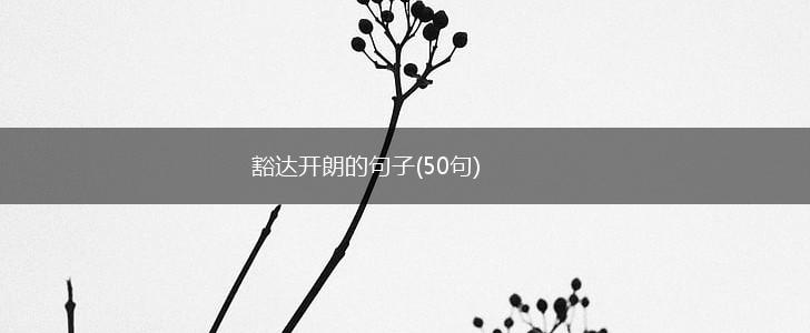 豁达开朗的句子(50句),第1张
