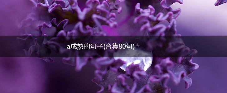 a成熟的句子(合集80句),第1张