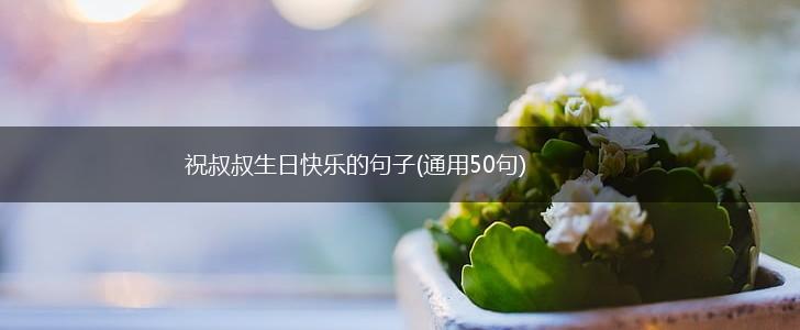 祝叔叔生日快乐的句子(通用50句),第1张
