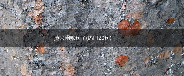 英文幽默句子(热门20句),第1张