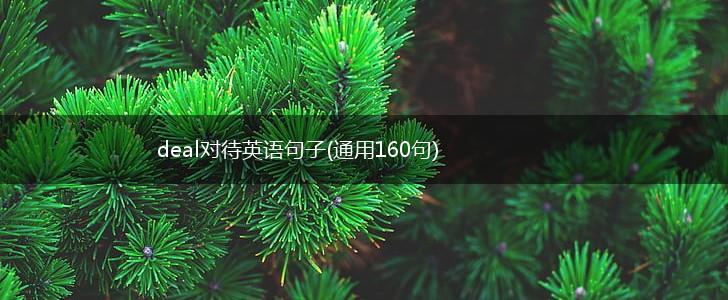 deal对待英语句子(通用160句),第1张