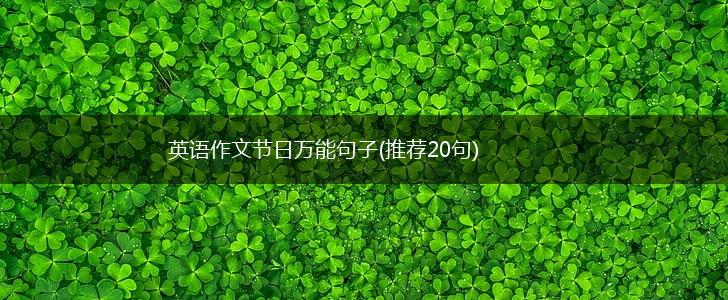 英语作文节日万能句子(推荐20句),第1张