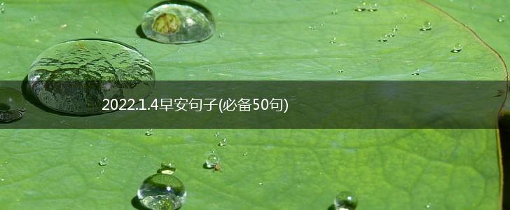 2022.1.4早安句子(必备50句),第1张