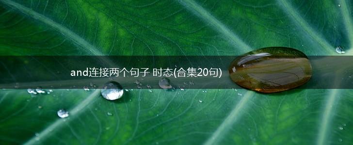 and连接两个句子 时态(合集20句),第1张