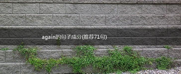 again的句子成分(推荐71句),第1张