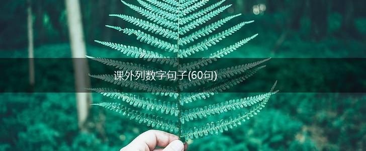 课外列数字句子(60句),第1张