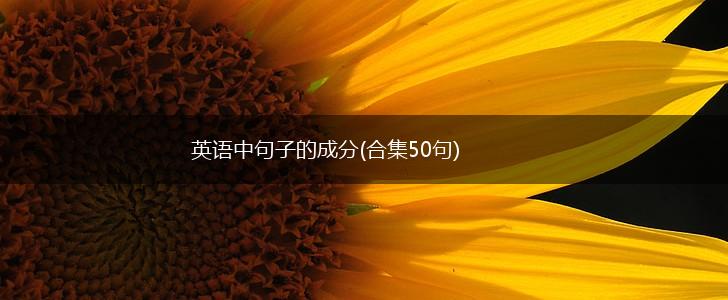 英语中句子的成分(合集50句),第1张