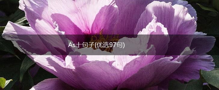 As十句子(优选97句),第1张