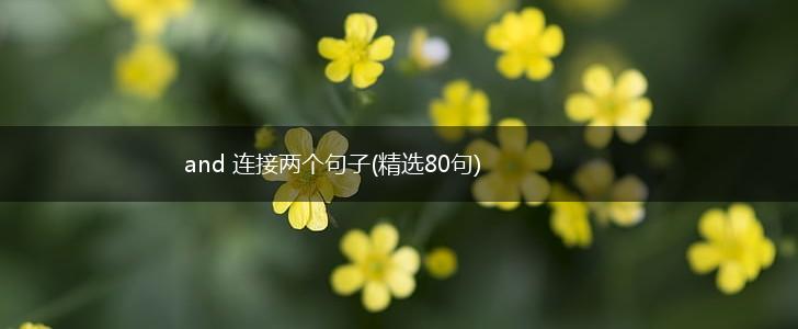 and 连接两个句子(精选80句),第1张