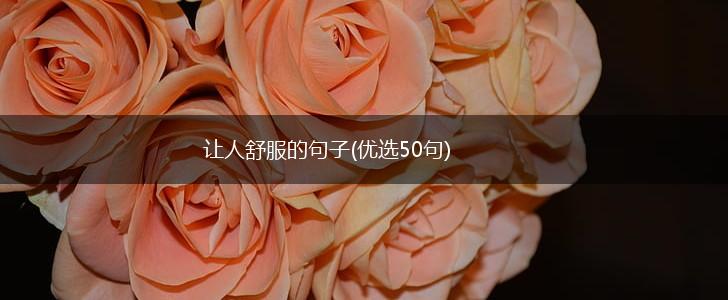 让人舒服的句子(优选50句),第1张
