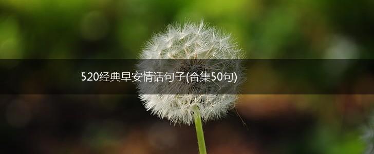 520经典早安情话句子(合集50句),第1张