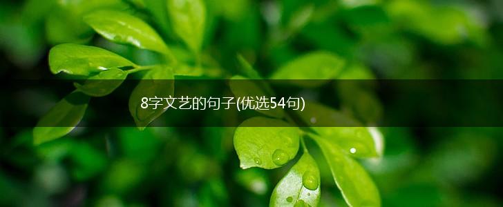 8字文艺的句子(优选54句),第1张
