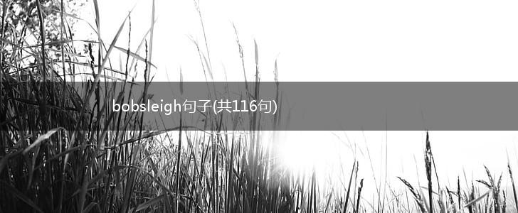 bobsleigh句子(共116句),第1张
