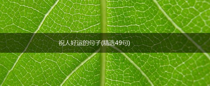 祝人好运的句子(精选49句),第1张