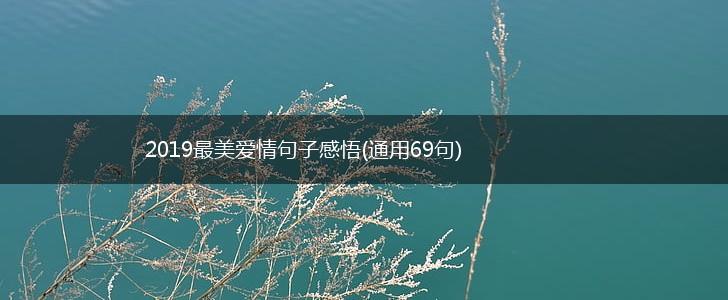 2019最美爱情句子感悟(通用69句),第1张