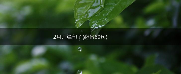2月开篇句子(必备60句),第1张