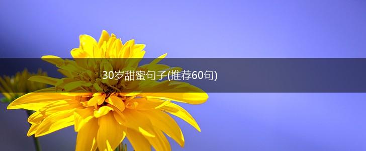 30岁甜蜜句子(推荐60句),第1张