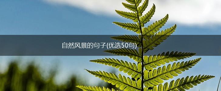 自然风景的句子(优选50句),第1张