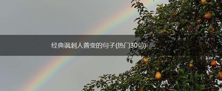 经典讽刺人善变的句子(热门30句),第1张