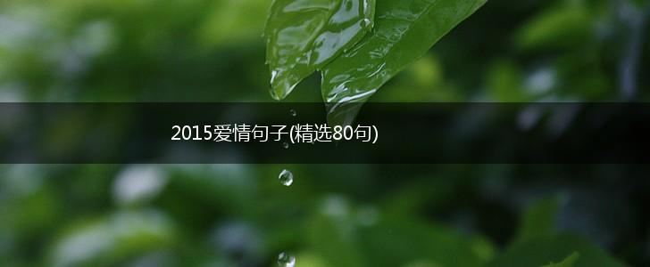 2015爱情句子(精选80句),第1张
