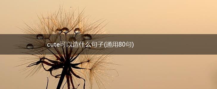 cute可以造什么句子(通用80句),第1张