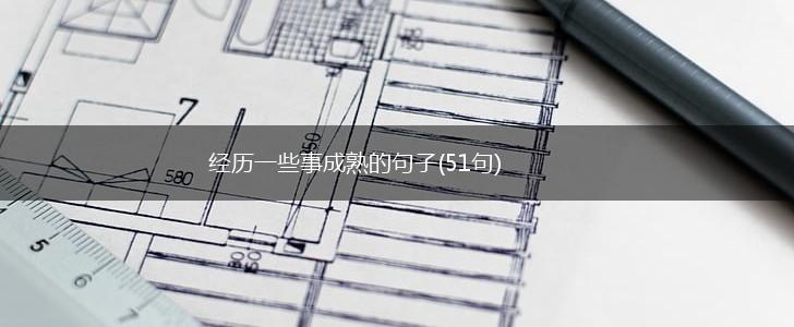 经历一些事成熟的句子(51句),第1张