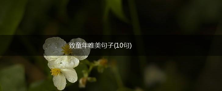 致童年唯美句子(10句),第1张