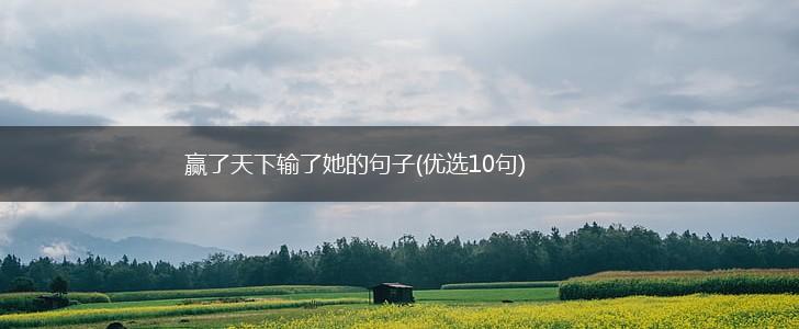 赢了天下输了她的句子(优选10句),第1张