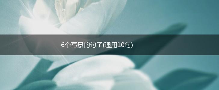 6个写景的句子(通用10句),第1张