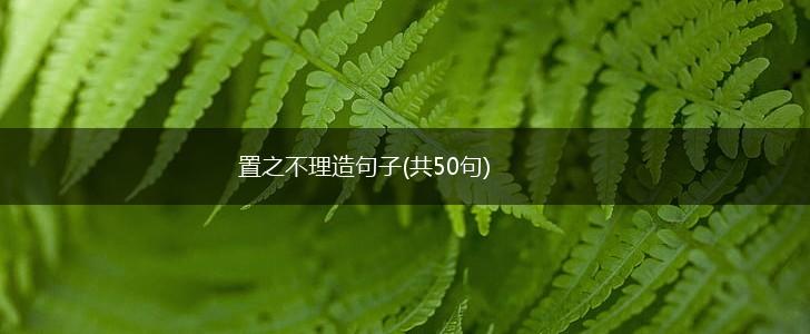 置之不理造句子(共50句),第1张
