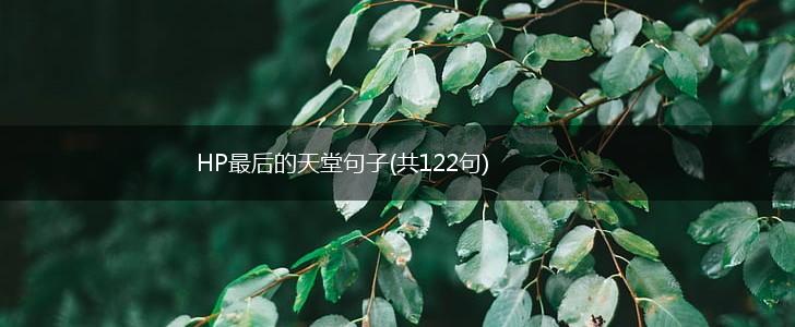 HP最后的天堂句子(共122句),第1张