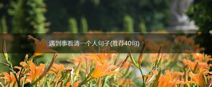 遇到事看清一个人句子(推荐40句),第1张