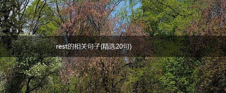 rest的相关句子(精选20句),第1张