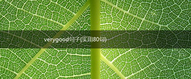 verygood句子(实用80句),第1张