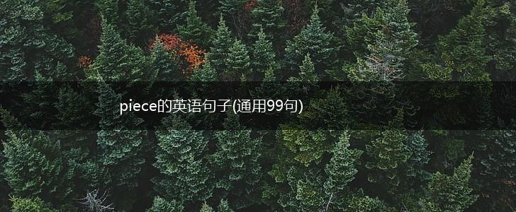 piece的英语句子(通用99句),第1张