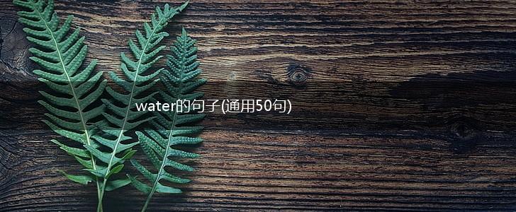 water的句子(通用50句),第1张