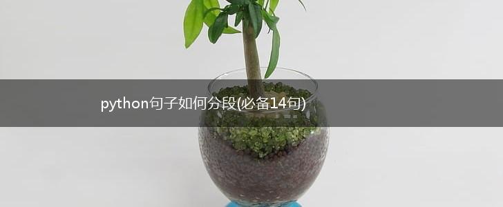 python句子如何分段(必备14句),第1张