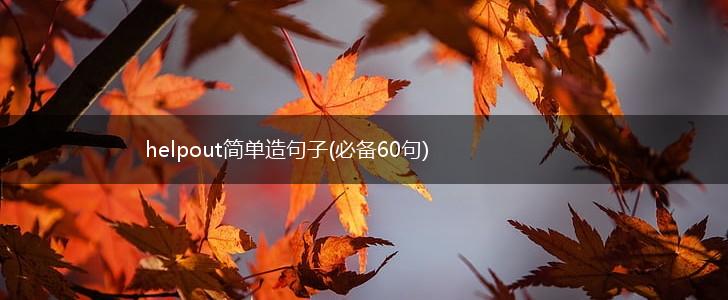 helpout简单造句子(必备60句),第1张
