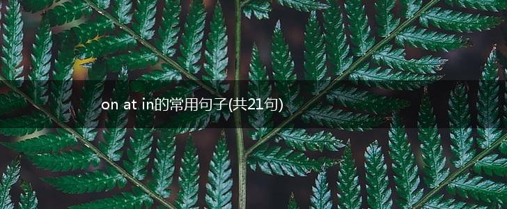 on at in的常用句子(共21句),第1张