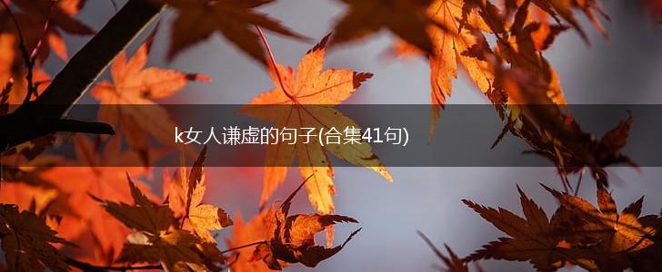 k女人谦虚的句子(合集41句),第1张