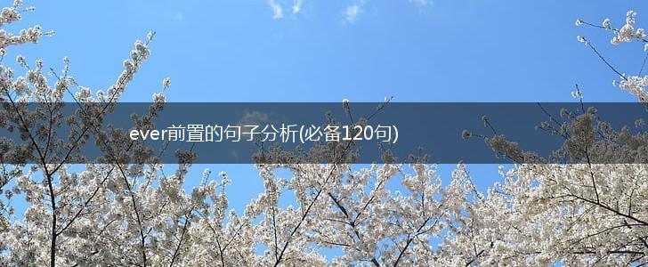 ever前置的句子分析(必备120句),第1张