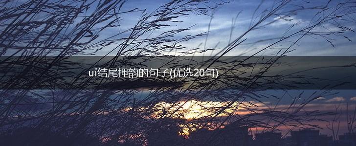ui结尾押韵的句子(优选20句),第1张