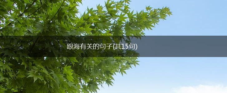 跟海有关的句子(共15句),第1张