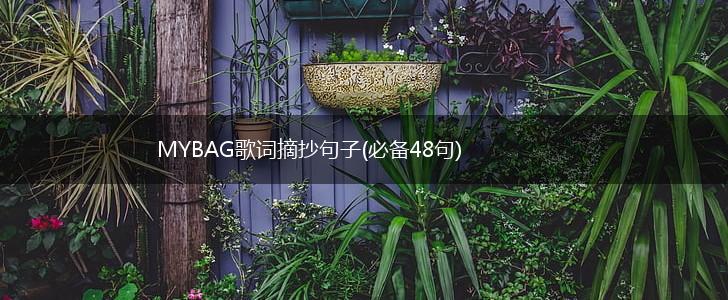 MYBAG歌词摘抄句子(必备48句),第1张