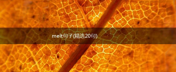 melt句子(精选20句),第1张